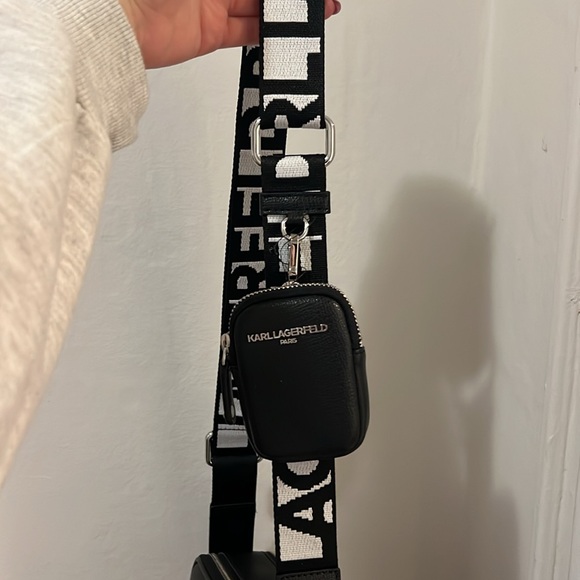 Karl Lagerfeld camera bag with multicolored stones - Picture 2 of 10